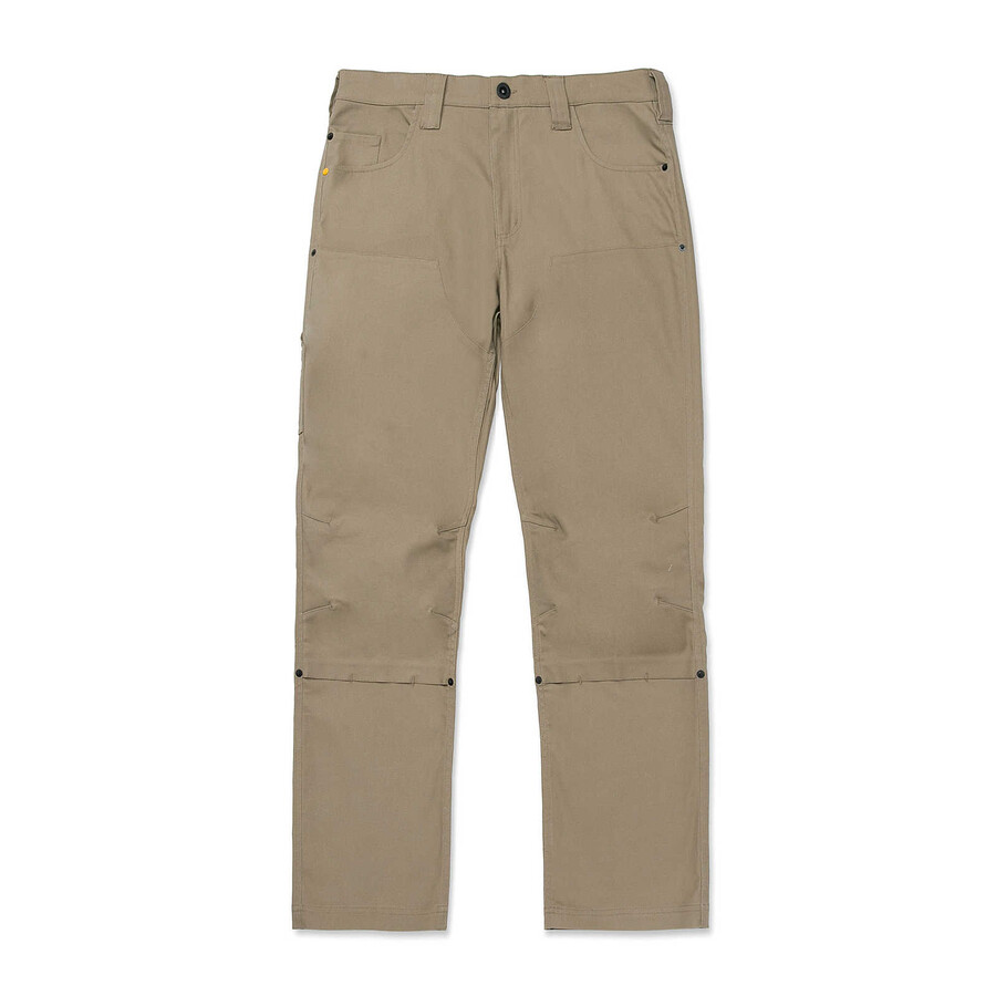utilitybroek voor heren met dubbele voorkant stretch en canvas rechte pasvorm.