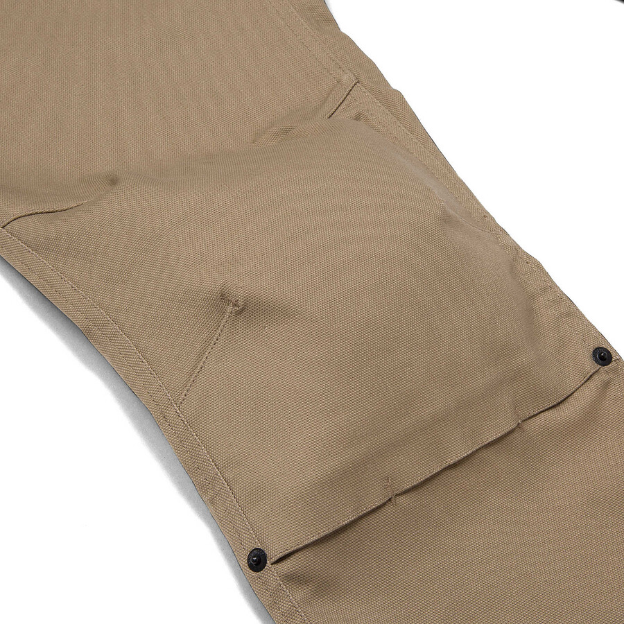 utilitybroek voor heren met dubbele voorkant stretch en canvas rechte pasvorm.
