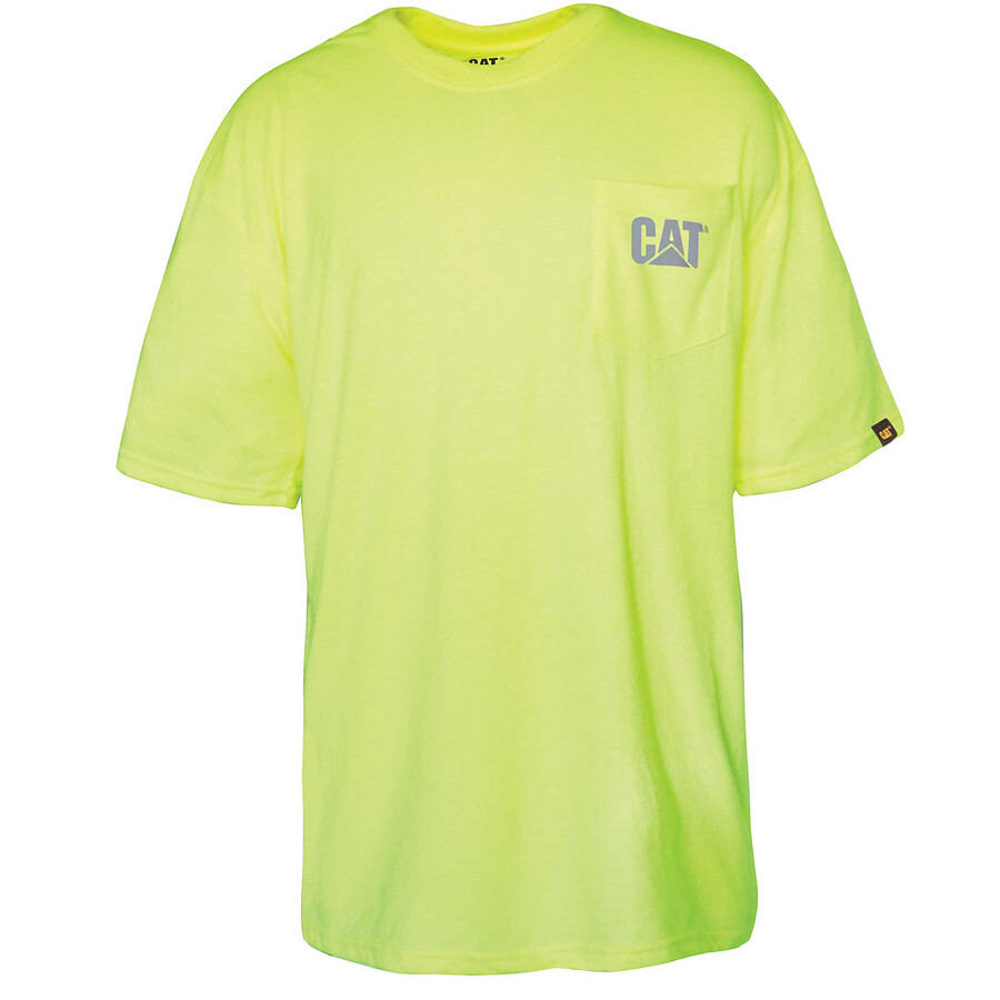 heren t-shirt met reflecterend logo en borstzak