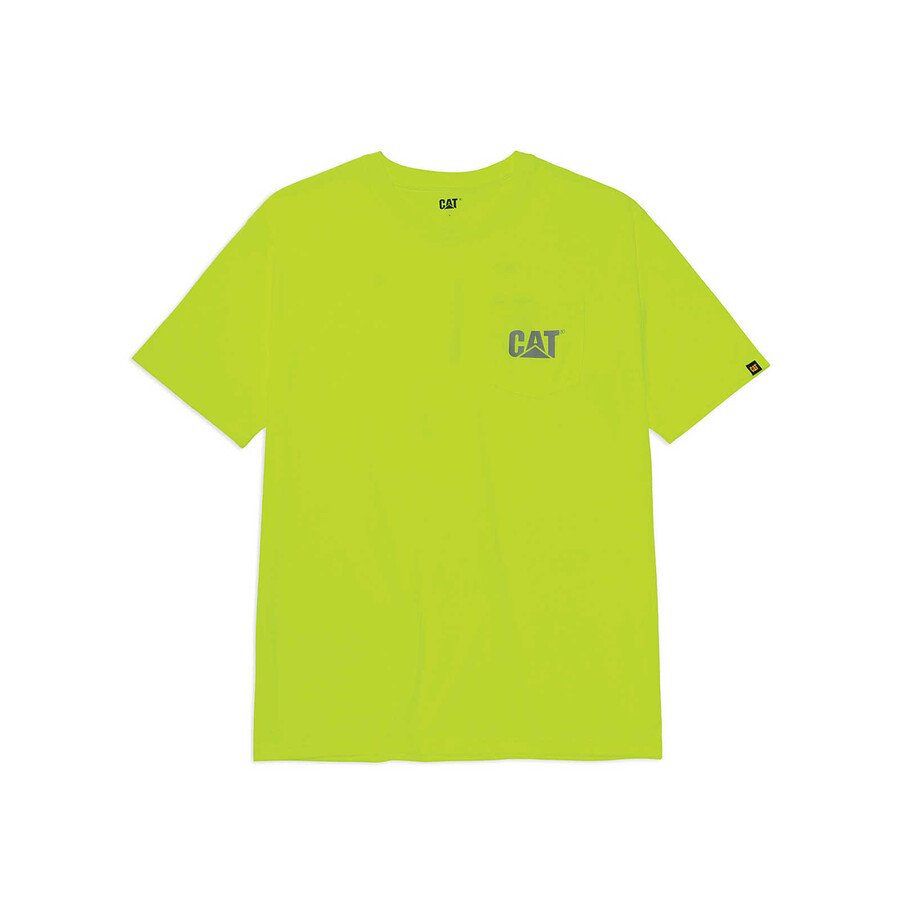 heren t-shirt met reflecterend logo en borstzak