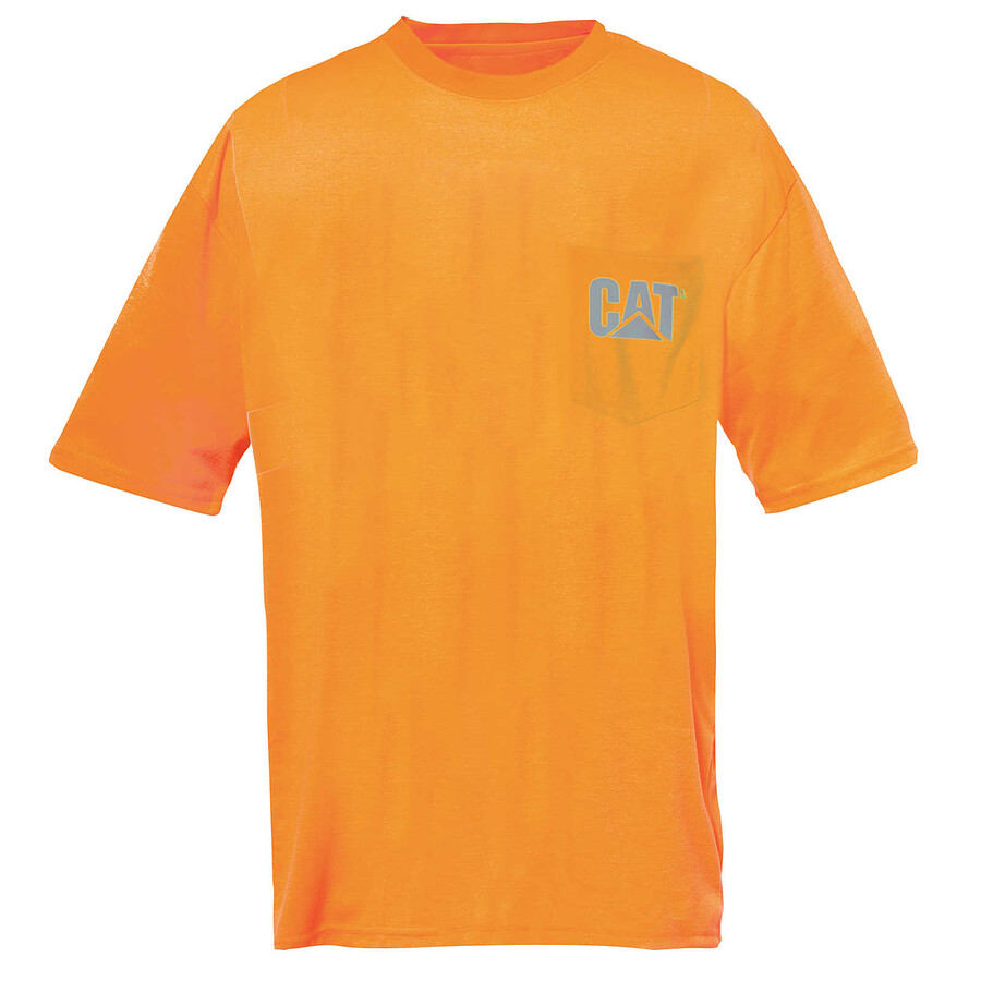 heren t-shirt met reflecterend logo en borstzak