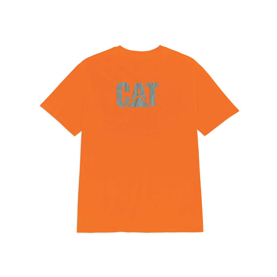 heren t-shirt met reflecterend logo en borstzak