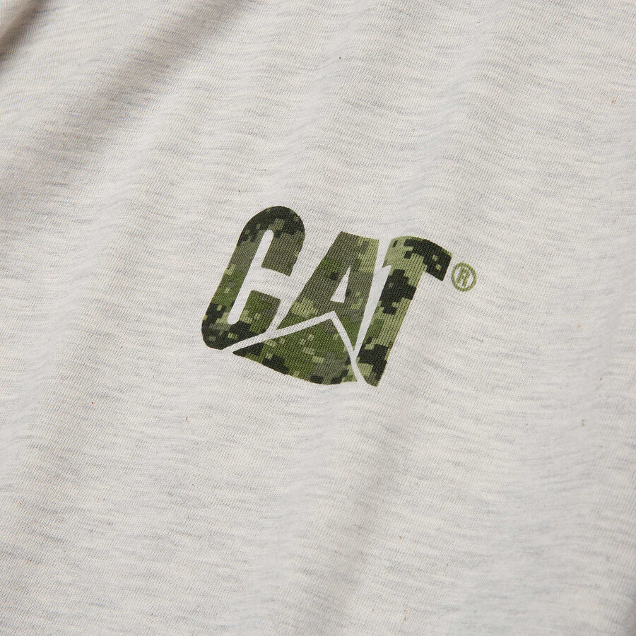 heren t-shirt met lange mouwen en logo van het handelsmerk.
