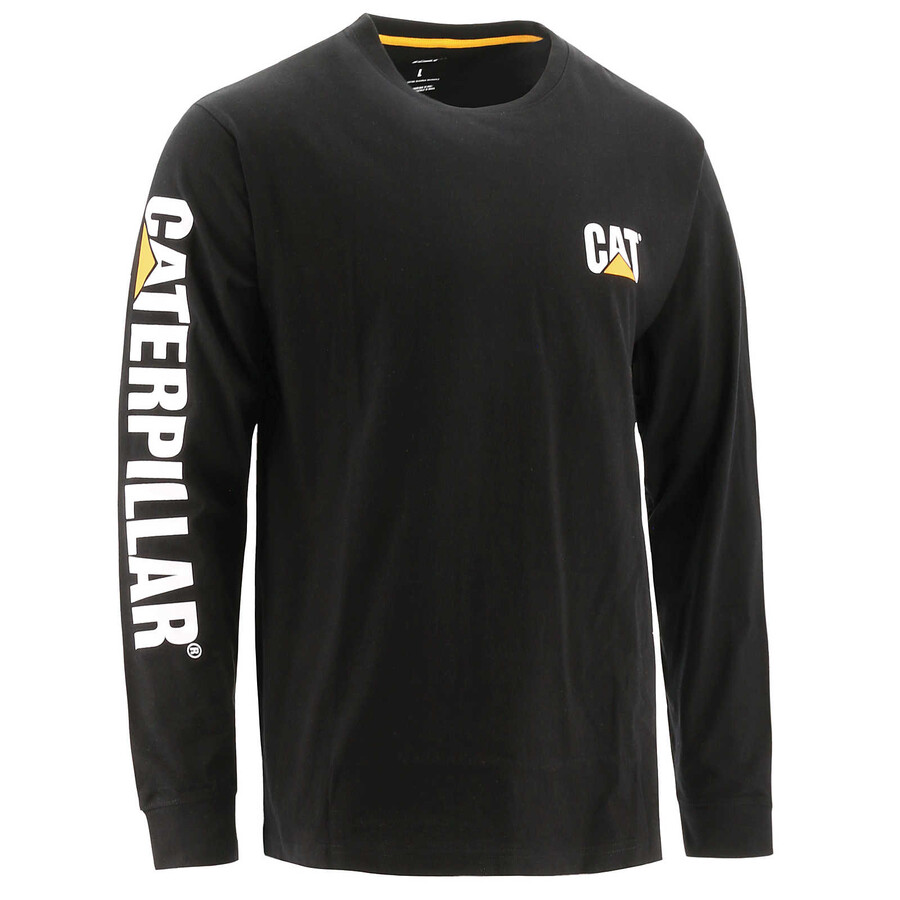 heren t-shirt met lange mouwen en logo van het handelsmerk.