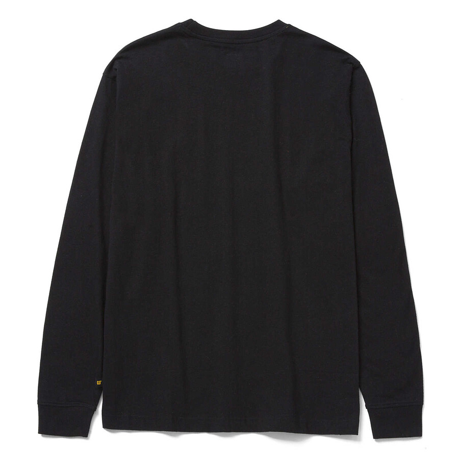 heren t-shirt met lange mouwen en logo van het handelsmerk.