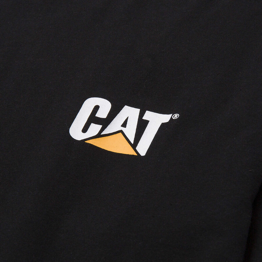 heren t-shirt met lange mouwen en logo van het handelsmerk.