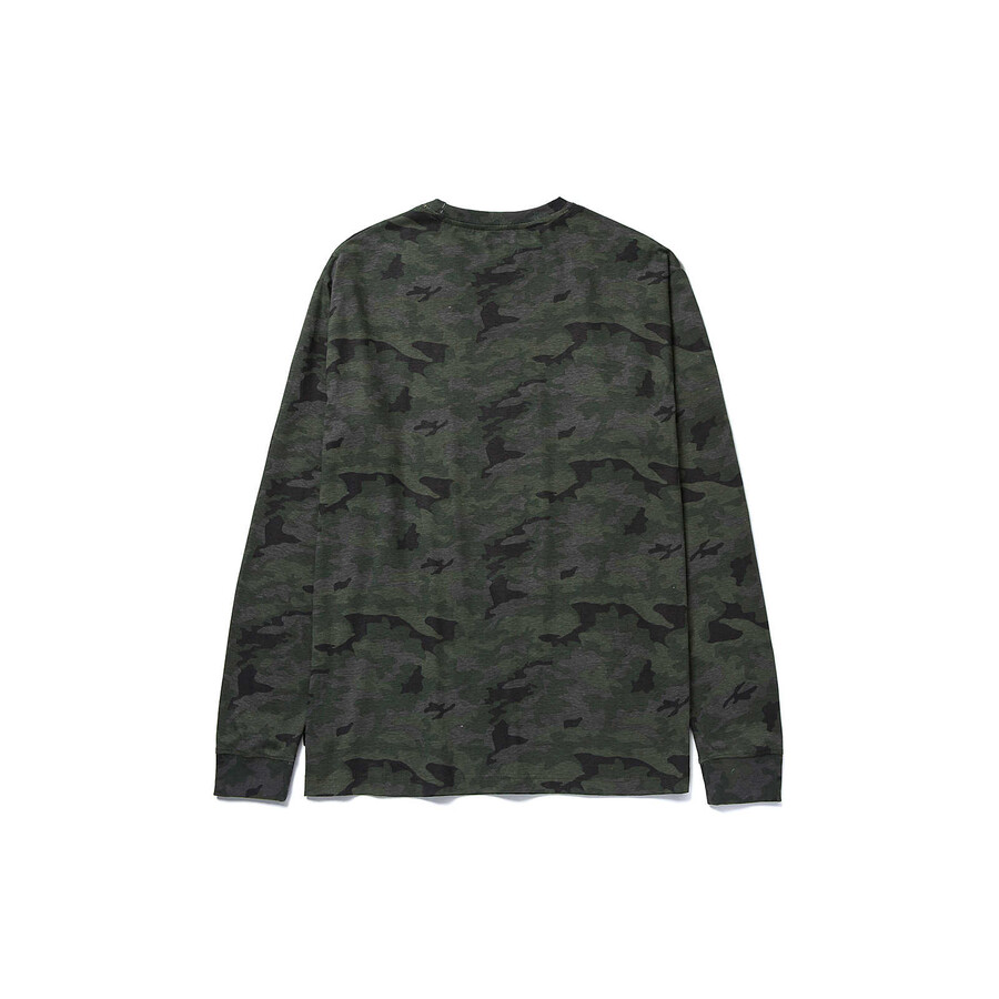 heren t-shirt met lange mouwen en logo van het handelsmerk.