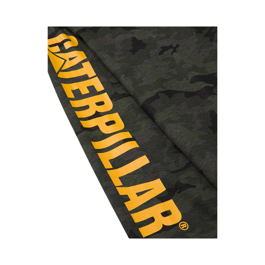 heren t-shirt met lange mouwen en logo van het handelsmerk.