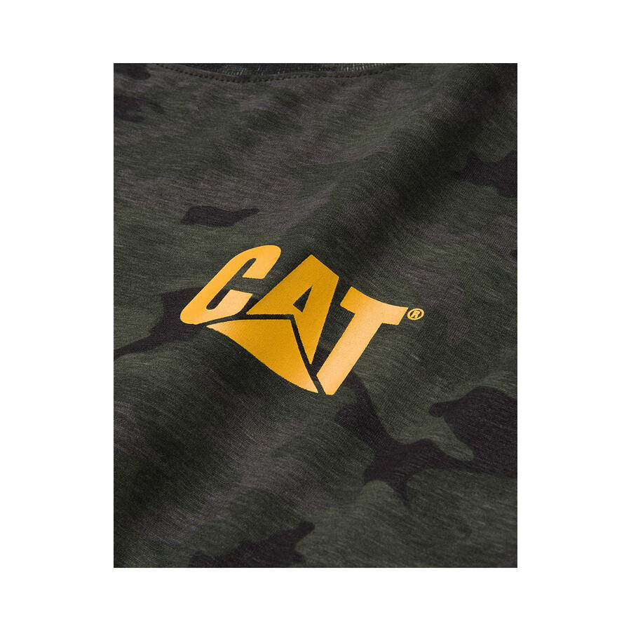 heren t-shirt met lange mouwen en logo van het handelsmerk.