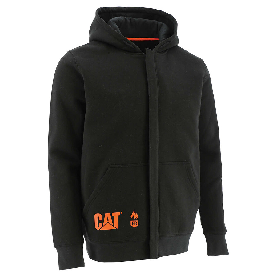 vlamvertragende middelzware hoodie met volledige ritssluiting voor heren