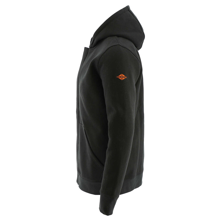 vlamvertragende middelzware hoodie met volledige ritssluiting voor heren