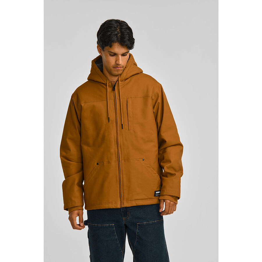 herenjas met capuchon en sherpa-voering