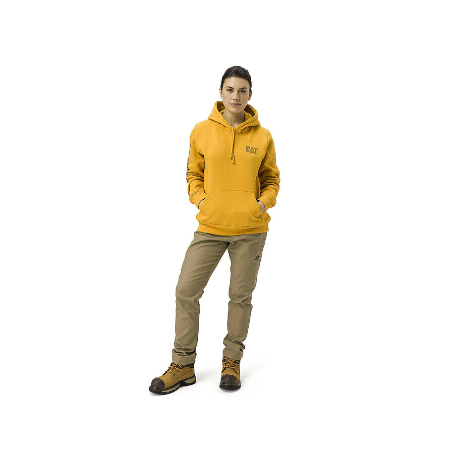 dames hoodie met logo en bannerprint